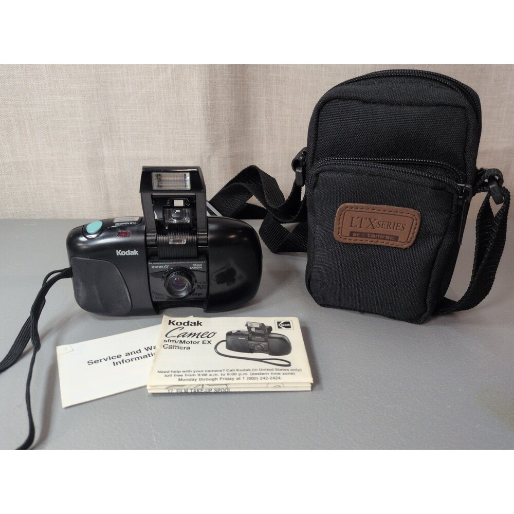 Kodak Cameo Motor EX 35mm Film Camera Point & Shoot Tested With Manual And Bag